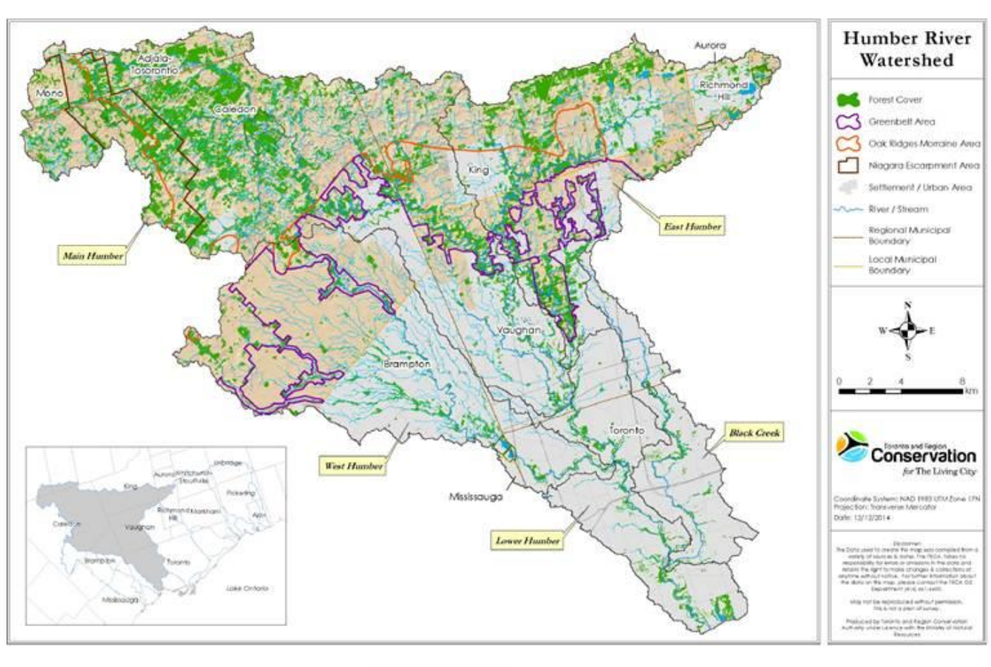 Humber River watershed study area